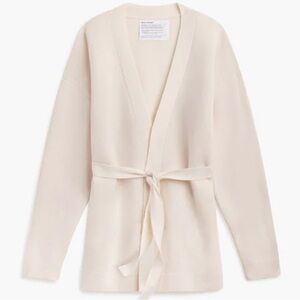 Ministry of Supply Cream Merino Wool Cardigan